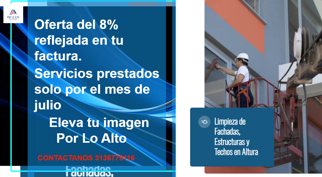 Descuento Julio servicios en alturas